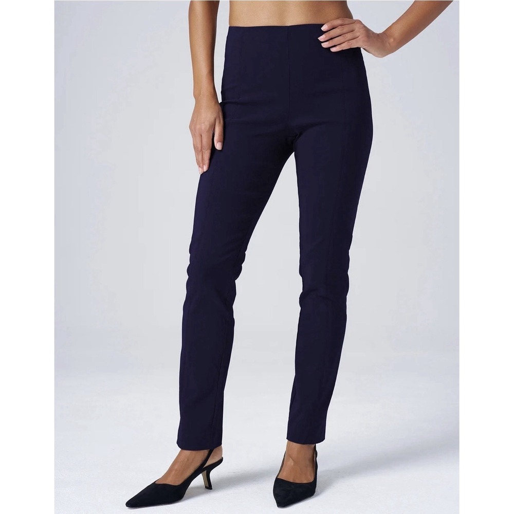 Franne Golde All-Season Tapered Pant Navy Medium Pull On Stretch Casual